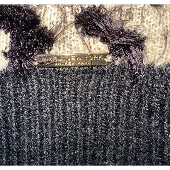 Marc New York Andrew Marc Sweater Womens Medium Beige Leopard Knit Pullover - Picture 3 of 8